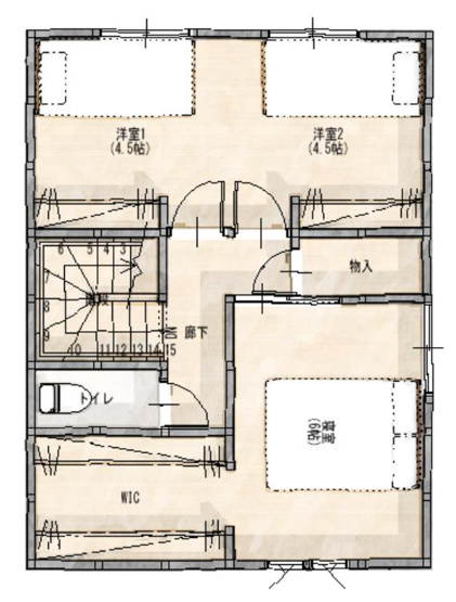 【間取り】 | 高知市介良/２区画 | 東区画２階