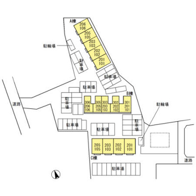 【区画図】 | ウエスト　フィールド　B棟