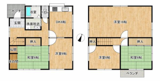 【間取り】 | 柳井市新庄築出戸建