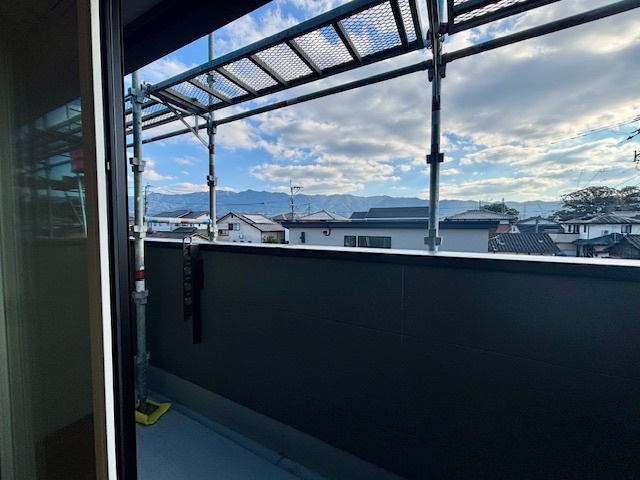 久留米市善導寺町飯田　9号地のバルコニー