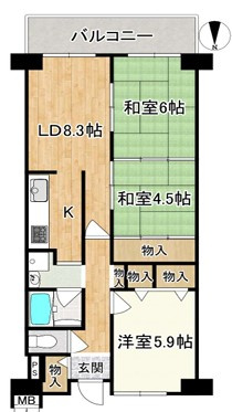 【間取り】 | ルネ住之江