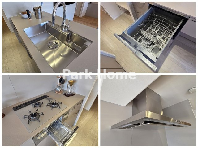 サーパス北本町のキッチン|食洗機付きお洒落なオープンシステムキッチン設備