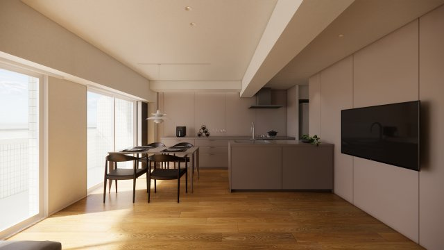 サーパス北本町の居間・リビング|★リノベ後（イメージ）