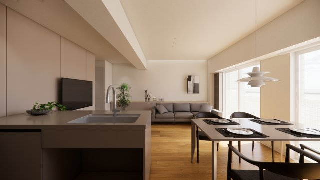 サーパス北本町の居間・リビング|★リノベ後（イメージ）