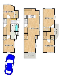 【間取り】 | 針中野３丁目　新築一戸建 | 【令和７年９月完成済！本日内覧可能】きれいなお家で気持ちのいい新生活をここで始めませんか♪