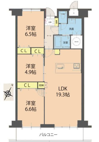 大州CO-OPマンションの間取り