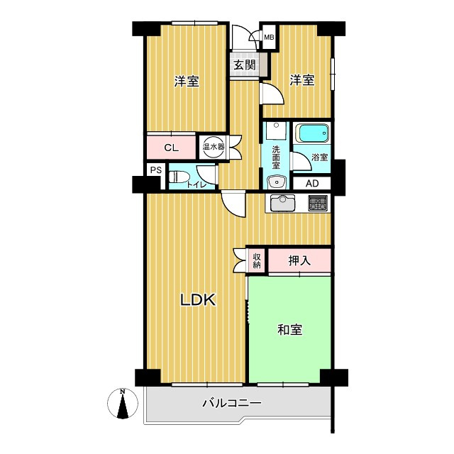 瑞穂スカイマンションの間取り