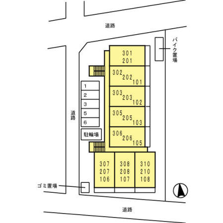 清水マンションの区画図
