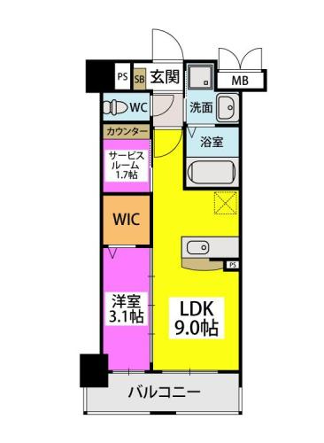 【間取り】 | ラフィーネ箱崎駅前　★プライスホームなら仲介手数料が割引価格です★