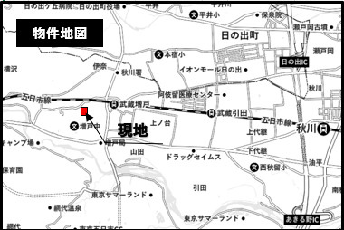 あきる野市伊奈　中古住宅の地図