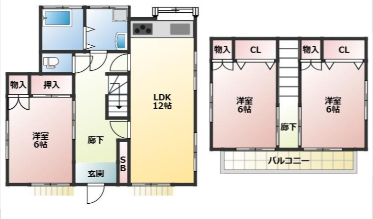 あきる野市伊奈　中古住宅の間取り