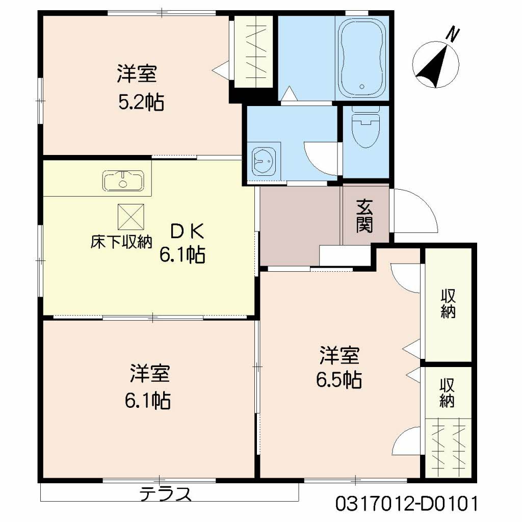 デューク沼口Ｄ棟の間取り