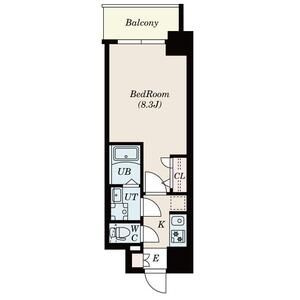 S-RESIDENCE難波大国町dominaの間取り
