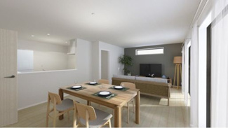 【居間・リビング】 | 南足柄市中沼 1号棟 1期 | イメージパースです。実際とは異なる場合があります。