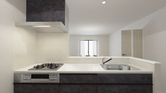 【キッチン】 | 南足柄市中沼 1号棟 1期 | イメージパースです。実際とは異なる場合があります。