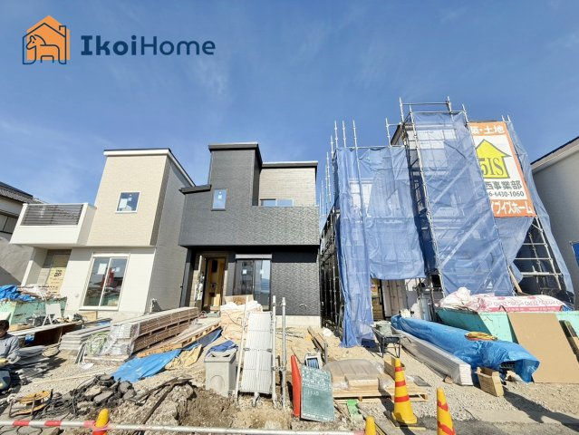 明石市朝霧南町3丁目第2　全3棟　1号棟　新築戸建の前面道路含む現地写真|【ホームページに現地動画掲載中】●年中無休：当日予約可●前面道路は幅員4ｍです。交通量も少なく安心！