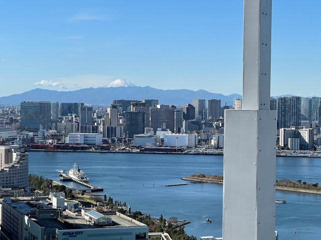 ザ・タワーズ台場　ＷＥＳＴ棟の展望|スカイデッキからのの眺望　富士山が望める日がございます。