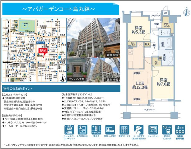 アパガーデンコート烏丸錦の間取り