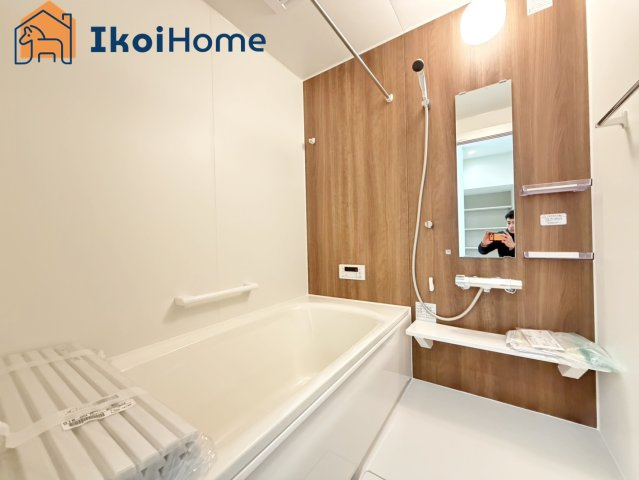 明石市朝霧南町3丁目第2　全3棟　3号棟　新築戸建の浴室|【ホームページに現地動画掲載中】●年中無休：当日予約可●1坪タイプの広々したユニットバスになります。