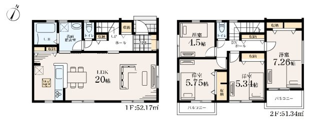 藤沢市石川6丁目　新築戸建　全8棟4号棟の外観