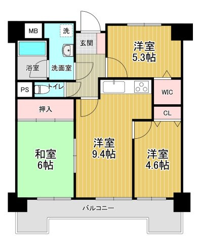 【間取り】 | ネオハイツ久留米