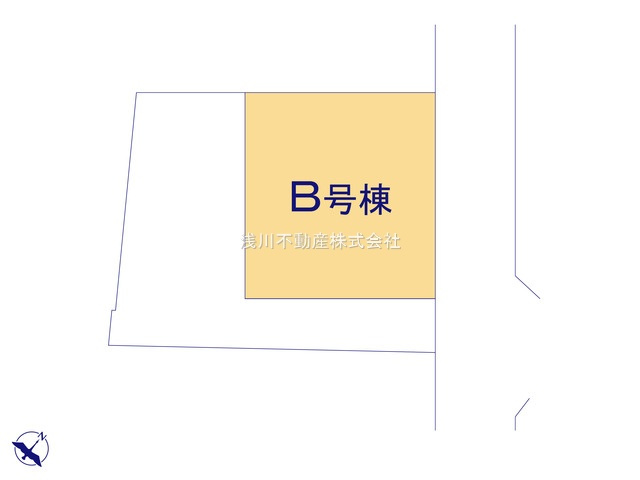 八王子市　寺田町　新築一戸建ての区画図|～北東5m道路に面している整形地～