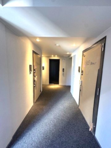 PROUD FLAT日本橋馬喰町の設備|ホテルライクな絨毯張りの内廊下設計です、足音を吸収し、雨に濡れず滑りずらく、外から見られません