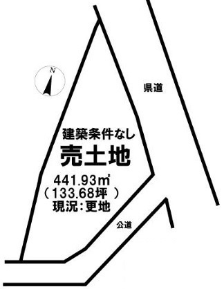 川越市大袋　建築条件なし売地　西武新宿線『南大塚駅』徒歩33分　【大東西小学区】の土地図