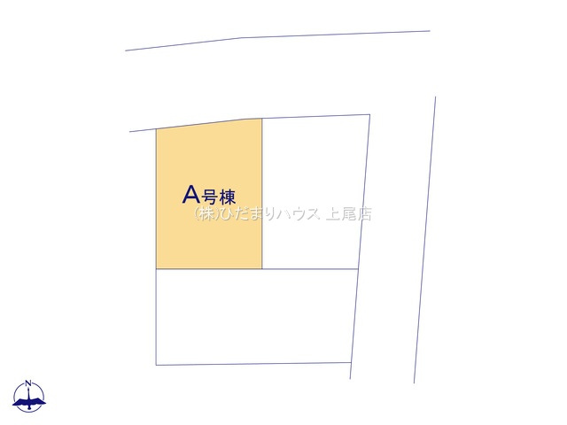 北区盆栽町　新築戸建　ハートフルタウンAの区画図