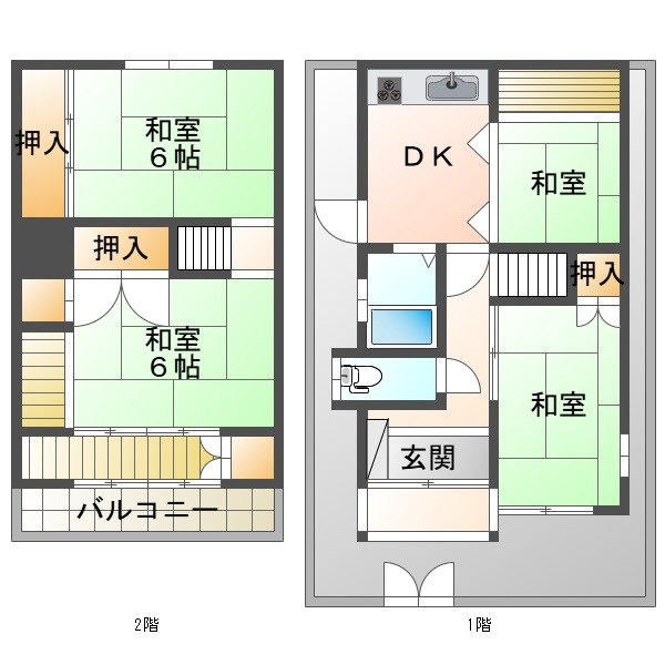 乙木1丁目貸家の間取り
