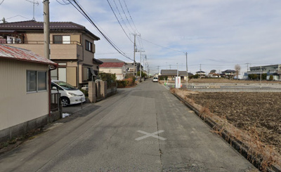 【前面道路含む現地写真】 | 越谷市大字恩間新田土地