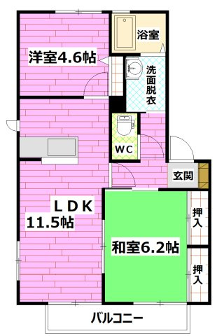 べルソー３番館の間取り