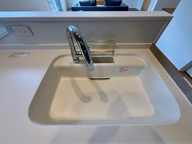 筑後市西牟田　7号地のキッチン| 広めのシンクは使いやすいですね♪