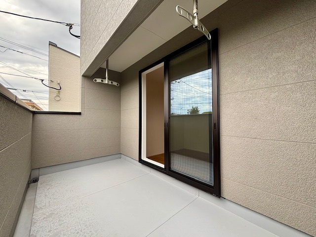 筑後市西牟田　7号地のバルコニー