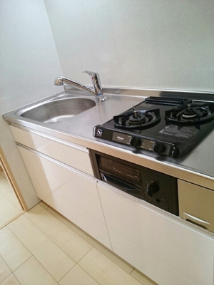 【キッチン】 | リヴィエールプラス | 調理スペースあり♪２口ガスコンロ♪