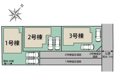 【区画図】 | 伊豆の国市寺家 新築一戸建て 3号棟 | 3号棟の区画図です