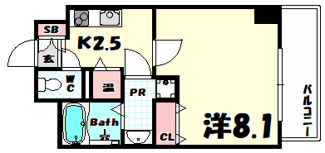 【間取り】 | アドバンス三宮Ⅱライズ