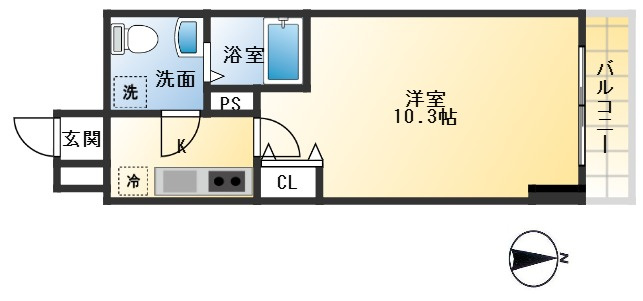 SERENiTE江坂四番館の間取り