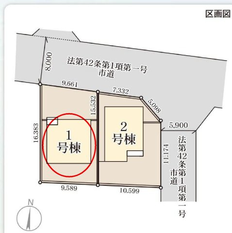 リーブルガーデンＳ前橋市大利根町第７　1号棟の区画図|駐車場並列3台以上ご用意しています！
前面道路も広くて開放的な立地です☆