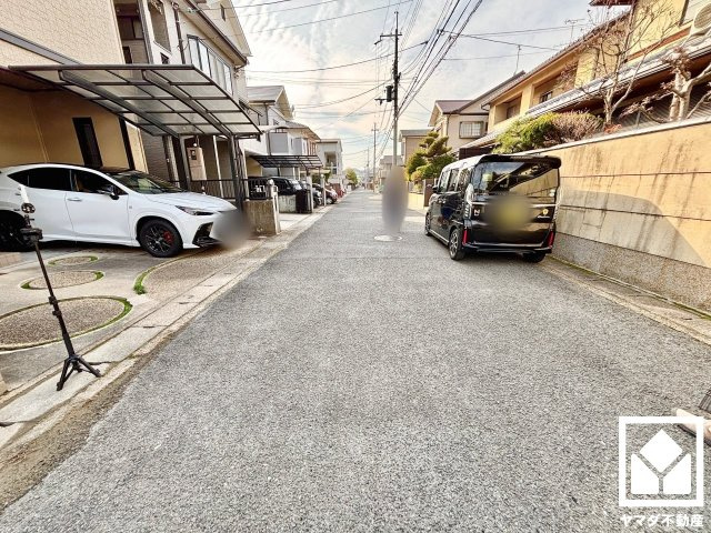 伏見区醍醐新開　1期　1号地の前面道路含む現地写真