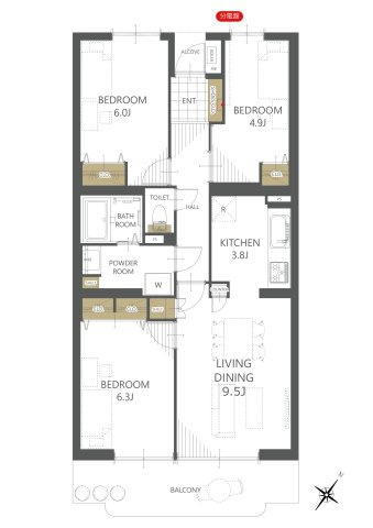【間取り】東建ニューハイツ北鴻巣 