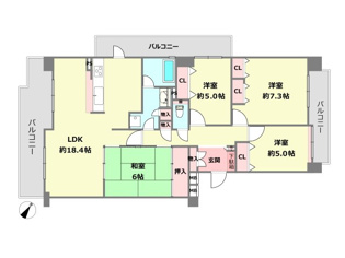 リーベスト御影B棟の間取り