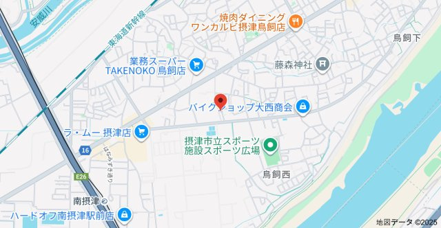 摂津市の地図