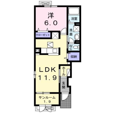 【間取り】 | プルメリア　Ⅱ