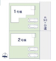 ＬＩＧＡＬＥ－リガーレ－　牛久市田宮町26期　1号棟の区画図|区画図