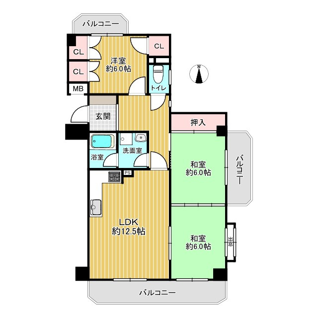 真栄マンション浮島の間取り