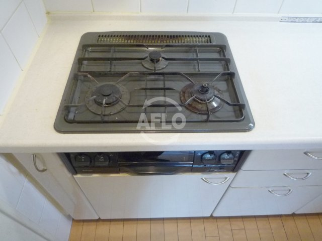 ラナップスクエア中之島公園のキッチン|ラナップスクエア中之島公園　３口ガスコンロ