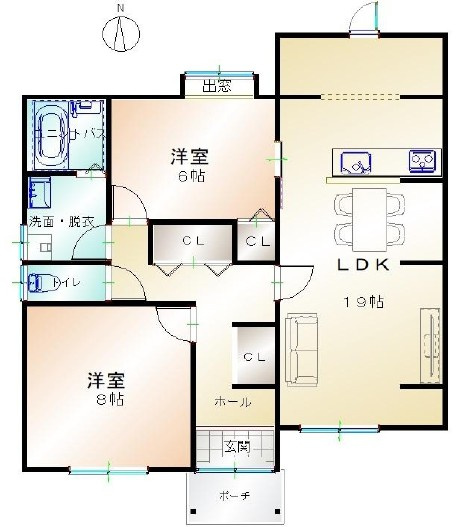 野洲市小篠原　中古戸建ての間取り