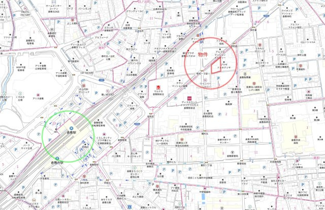 倉敷アークスクエアの地図