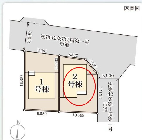 リーブルガーデンＳ前橋市大利根町第７　2号棟の区画図|駐車場２台以上ご用意しています！
前面道路も広くて車の出し入れもしやすいですよ！